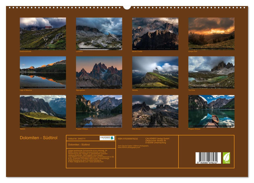 Dolomiten - Südtirol (CALVENDO Premium Wandkalender 2027)