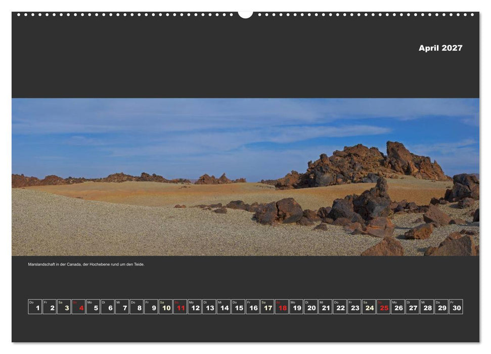 Teneriffa im Panorama (CALVENDO Premium Wandkalender 2027)