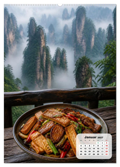 Schlemmerreise China - Die Naturwunder-Edition (CALVENDO Wandkalender 2027)