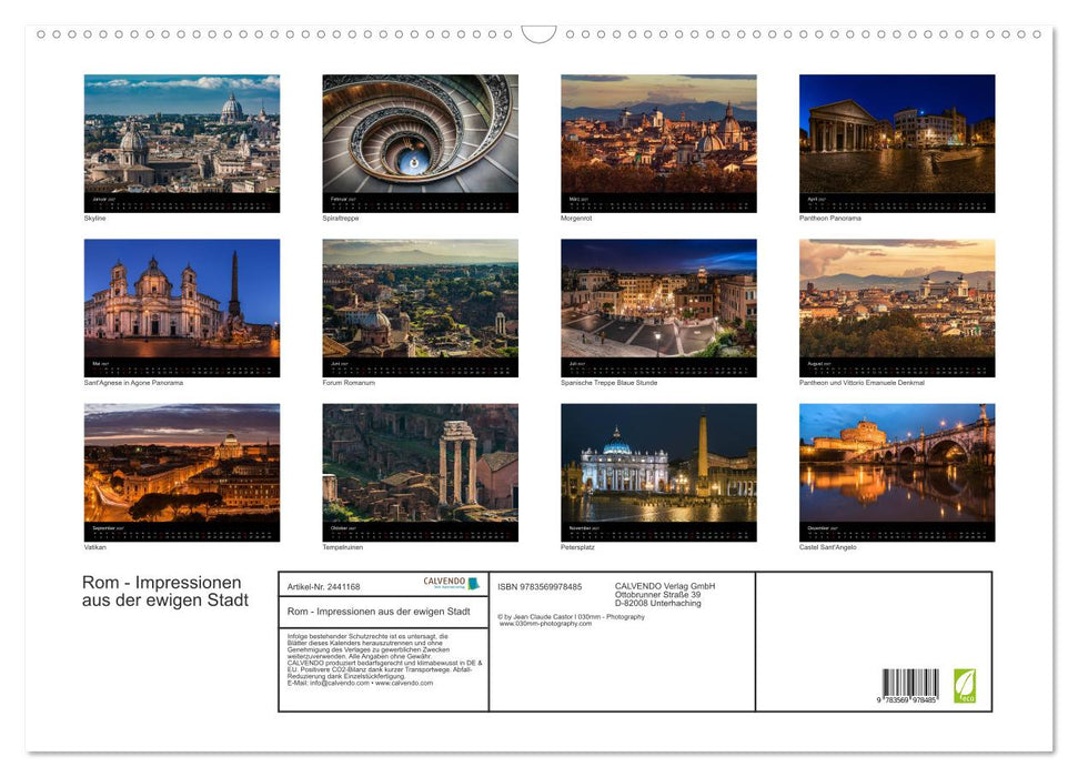 Rom - Impressionen aus der ewigen Stadt (CALVENDO Wandkalender 2027)