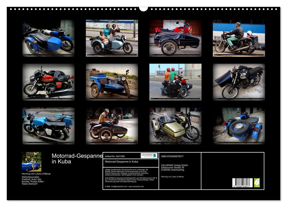 Motorrad-Gespanne in Kuba (CALVENDO Wandkalender 2027)