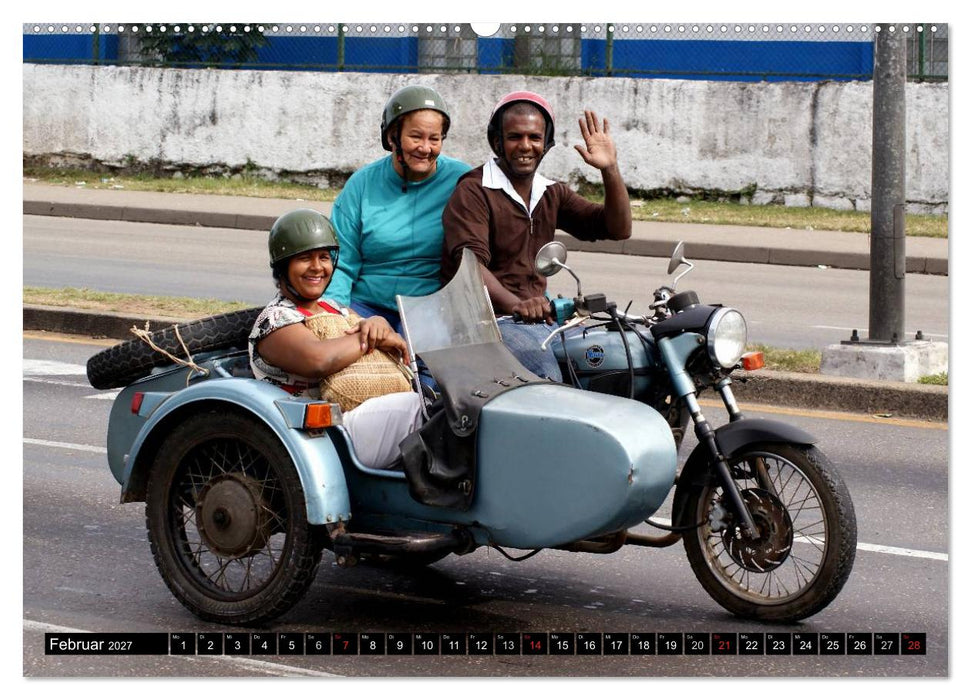 Motorrad-Gespanne in Kuba (CALVENDO Wandkalender 2027)