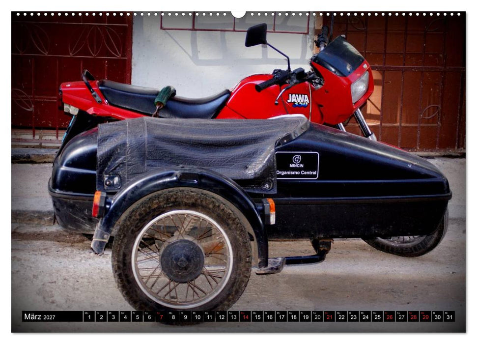Motorrad-Gespanne in Kuba (CALVENDO Wandkalender 2027)
