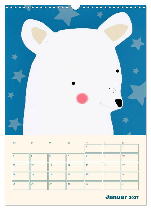 Kindliche Motive von Little Miss Arty - Illustrationen! (CALVENDO Wandkalender 2027)