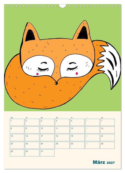 Kindliche Motive von Little Miss Arty - Illustrationen! (CALVENDO Wandkalender 2027)