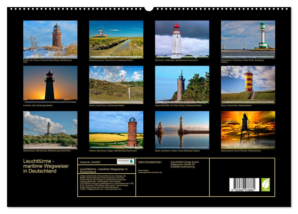 Leuchttürme - maritime Wegweiser in Deutschland (CALVENDO Premium Wandkalender 2027)