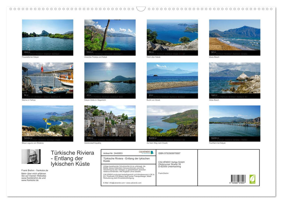Türkische Riviera - Entlang der lykischen Küste (CALVENDO Wandkalender 2027)