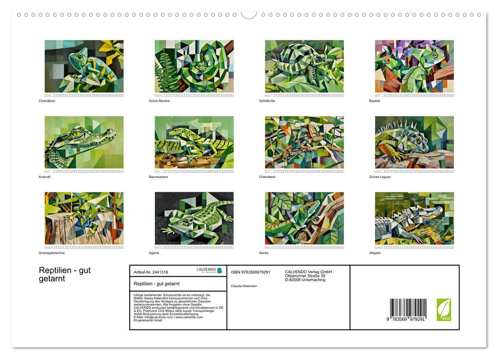 Reptilien - gut getarnt (CALVENDO Premium Wandkalender 2027)