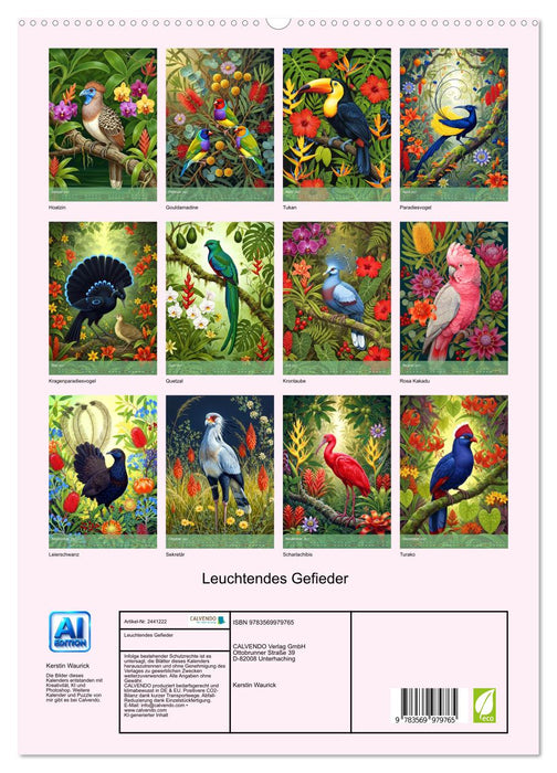 Leuchtendes Gefieder (CALVENDO Premium Wandkalender 2027)