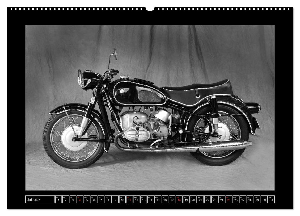 BMW R69S in schwarzweiss (CALVENDO Premium Wandkalender 2027)