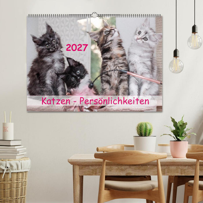 Katzen Persönlichkeiten 2027 (CALVENDO Wandkalender 2027)