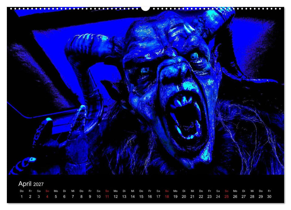Perchten und Krampusse im Voralpenland (CALVENDO Premium Wandkalender 2027)