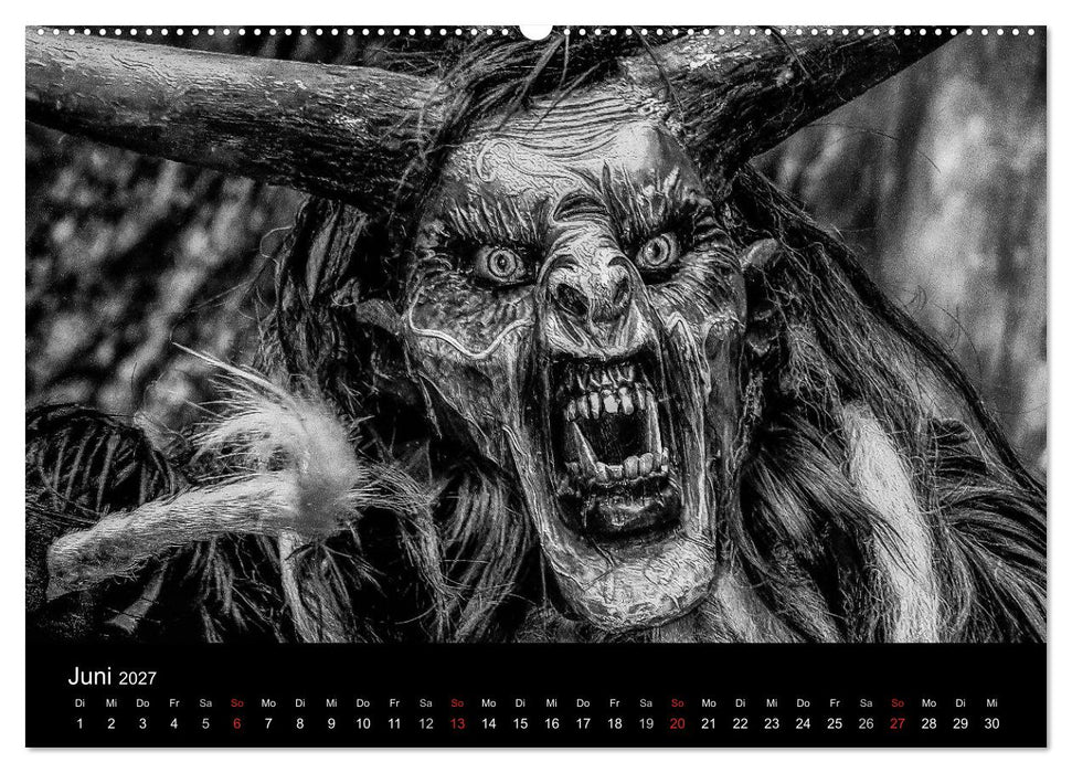 Perchten und Krampusse im Voralpenland (CALVENDO Premium Wandkalender 2027)