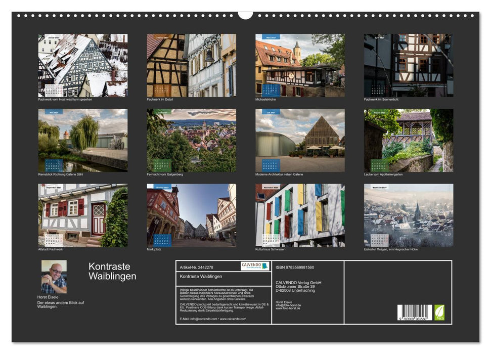 Kontraste Waiblingen (CALVENDO Wandkalender 2027)