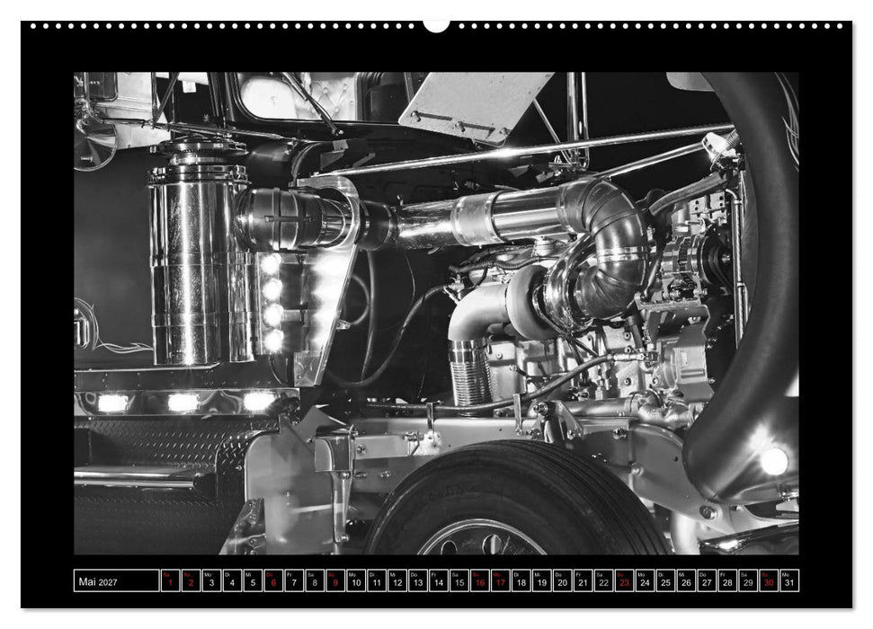Kenworth W900A EXTHD - in schwarzweiß (CALVENDO Premium Wandkalender 2027)