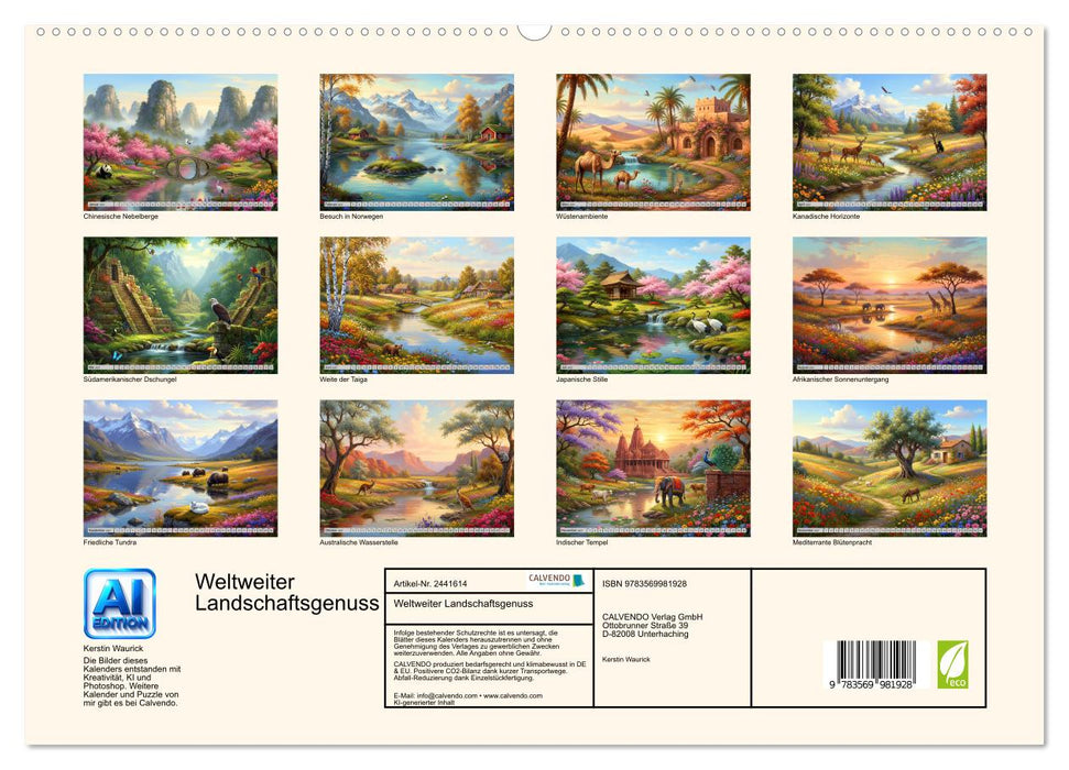 Weltweiter Landschaftsgenuss (CALVENDO Premium Wandkalender 2027)