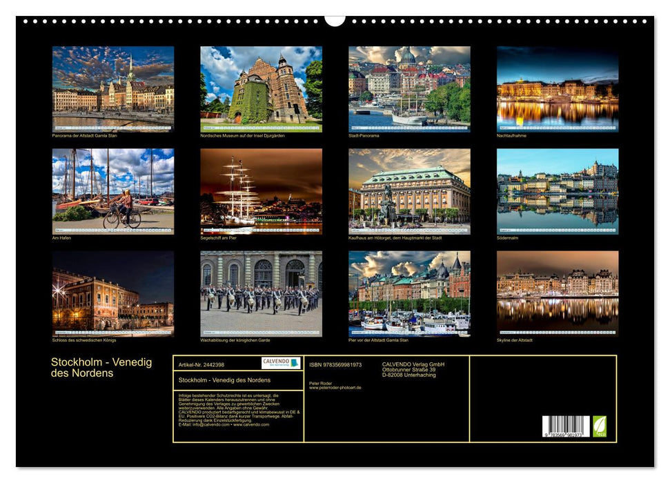 Stockholm - Venedig des Nordens (CALVENDO Wandkalender 2027)