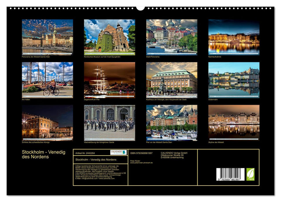 Stockholm - Venedig des Nordens (CALVENDO Premium Wandkalender 2027)