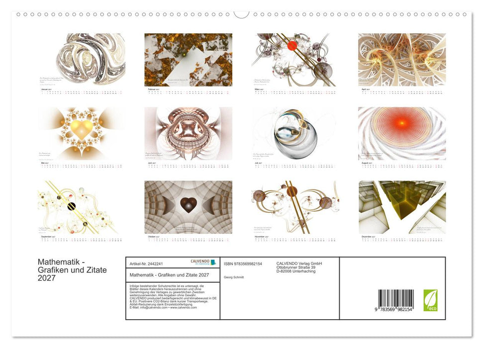 Mathematik - Grafiken und Zitate 2027 (CALVENDO Premium Wandkalender 2027)