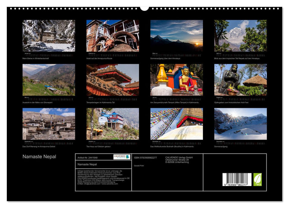 Namaste Nepal (CALVENDO Premium Wandkalender 2027)