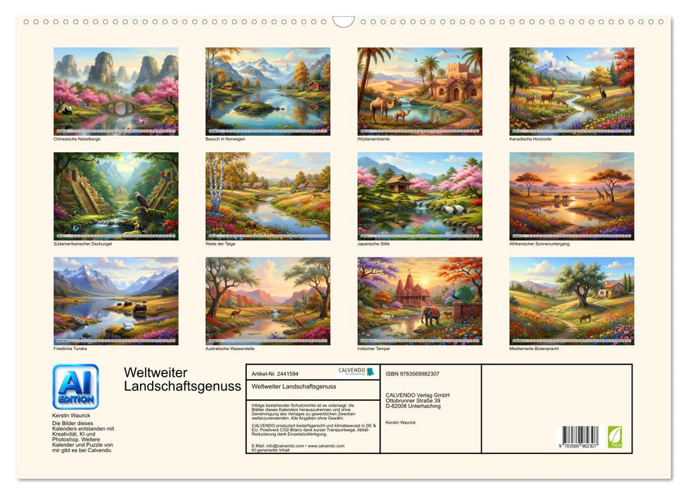 Weltweiter Landschaftsgenuss (CALVENDO Wandkalender 2027)