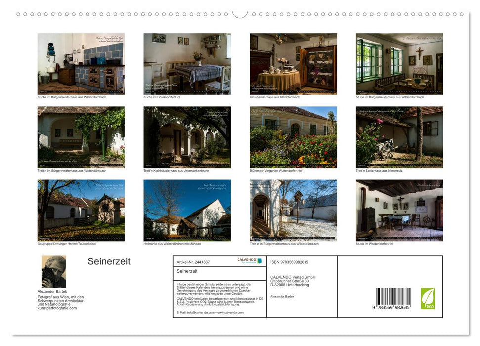 Seinerzeit (CALVENDO Premium Wandkalender 2027)