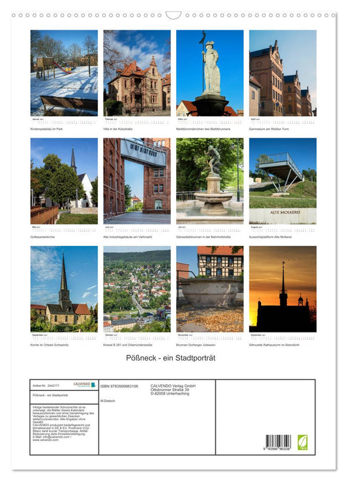 Pößneck - ein Stadtporträt (CALVENDO Wandkalender 2027)
