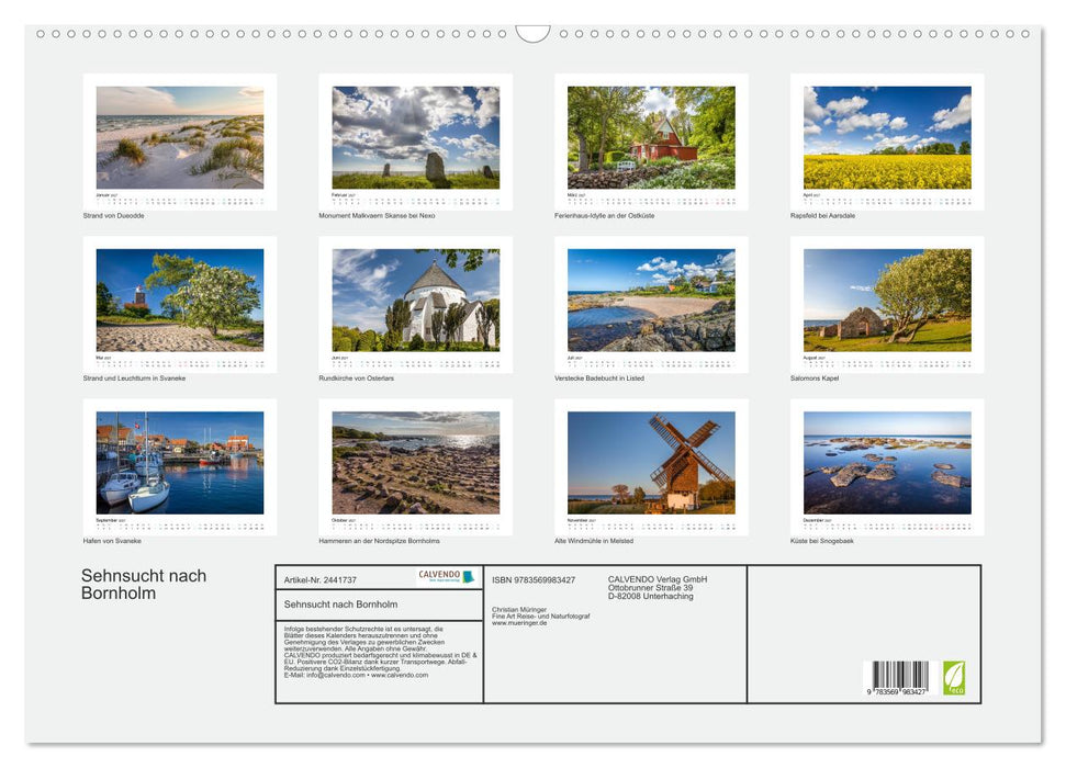 Sehnsucht nach Bornholm (CALVENDO Wandkalender 2027)