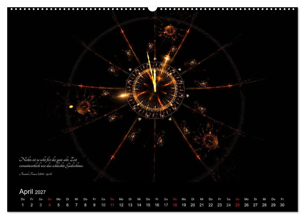 Zeit 2027 - Grafiken und Zitate (CALVENDO Premium Wandkalender 2027)
