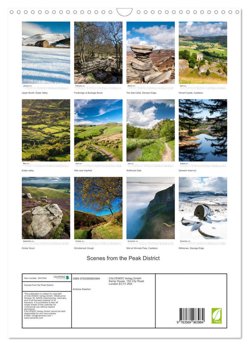 Scenes from the Peak District (CALVENDO Monthly Calendar 2027)