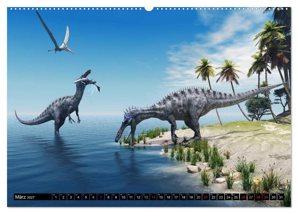 Dinosaurier. Urzeitliche Giganten (CALVENDO Premium Wandkalender 2027)