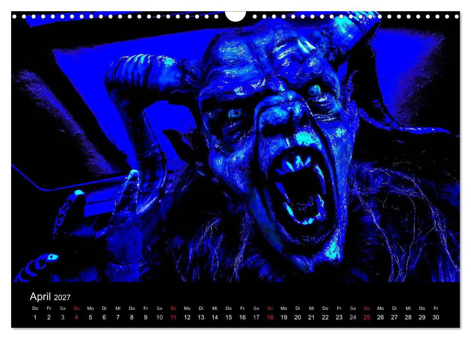 Perchten und Krampusse im Voralpenland (CALVENDO Wandkalender 2027)