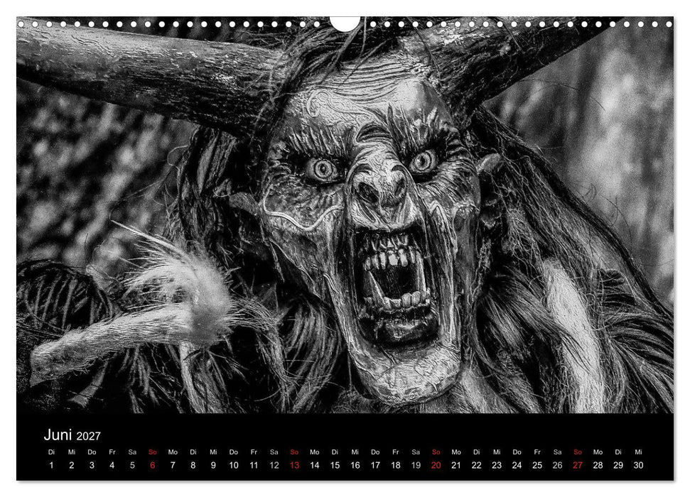 Perchten und Krampusse im Voralpenland (CALVENDO Wandkalender 2027)