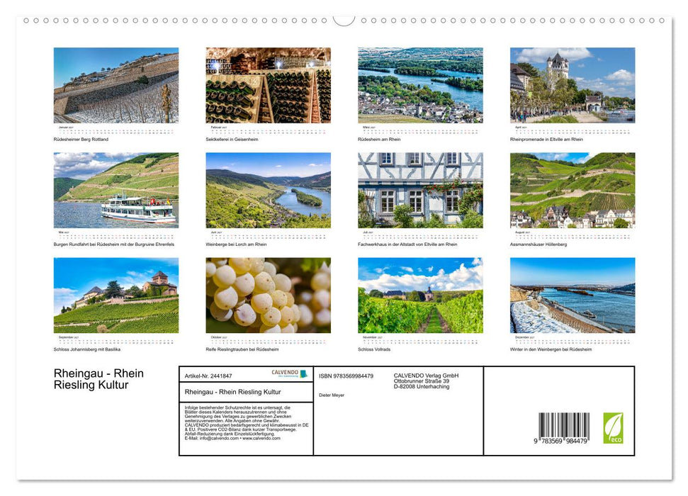 Rheingau - Rhein Riesling Kultur (CALVENDO Premium Wandkalender 2027)