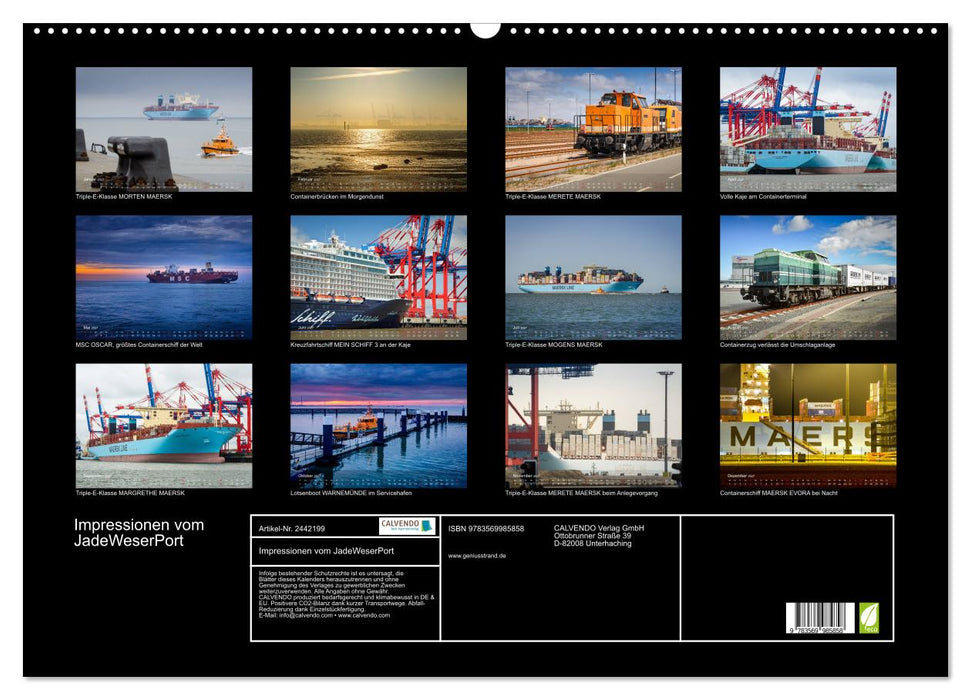 Impressionen vom JadeWeserPort (CALVENDO Wandkalender 2027)