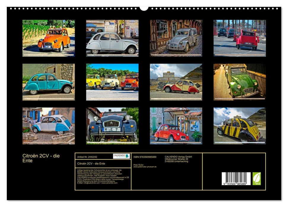 Citroën 2CV - die Ente (CALVENDO Premium Wandkalender 2027)