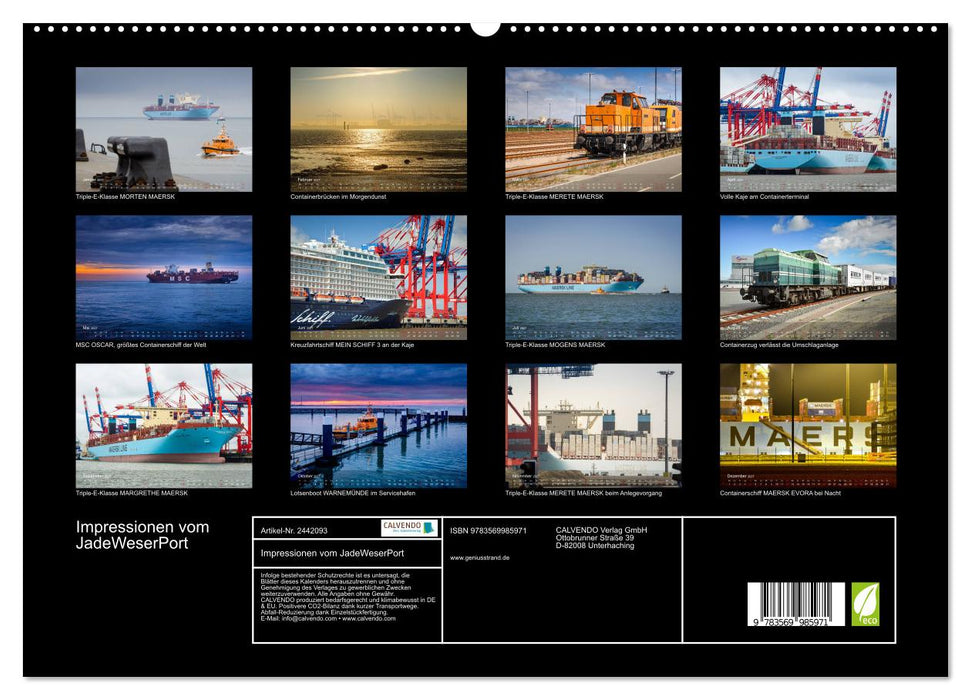 Impressionen vom JadeWeserPort (CALVENDO Premium Wandkalender 2027)