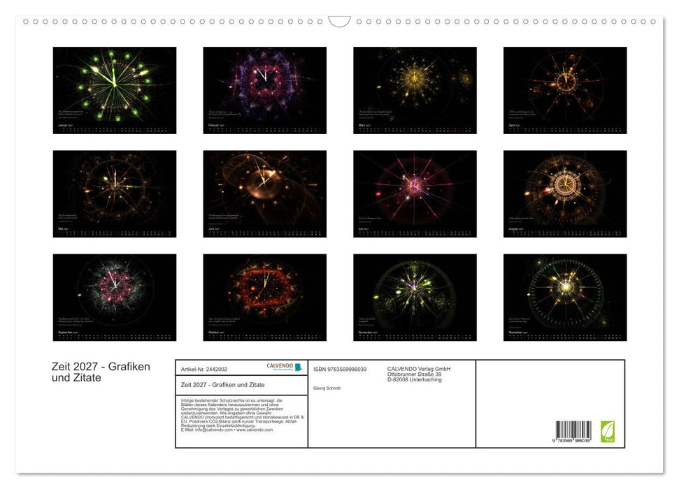 Zeit 2027 - Grafiken und Zitate (CALVENDO Wandkalender 2027)