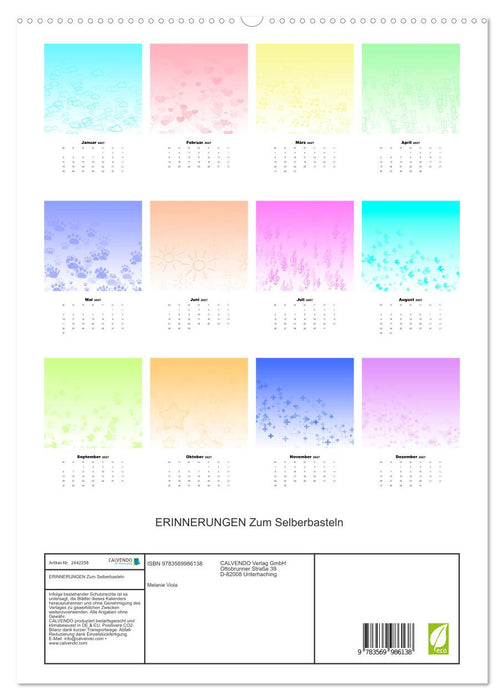ERINNERUNGEN Zum Selberbasteln (CALVENDO Premium Wandkalender 2027)