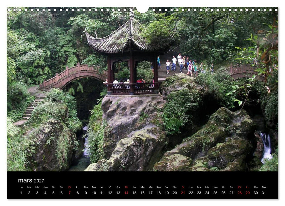 La Chine, Terre de merveilles (CALVENDO Calendrier mensuel 2027)