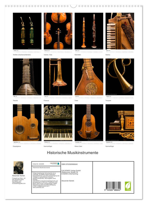 Historische Musikinstrumente (CALVENDO Premium Wandkalender 2027)