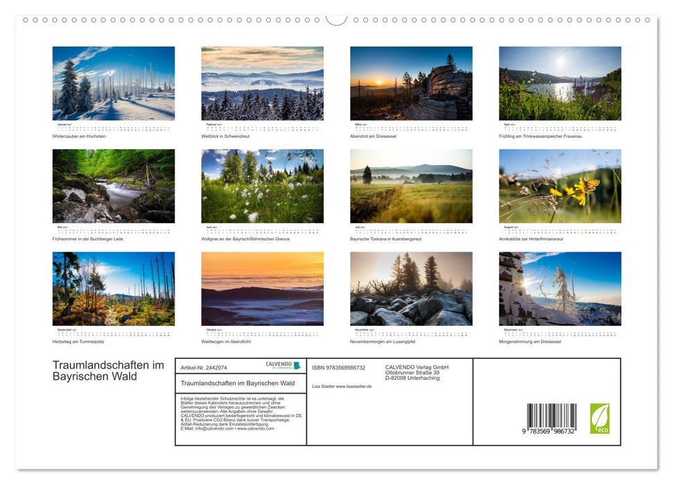 Traumlandschaften im Bayrischen Wald (CALVENDO Premium Wandkalender 2027)