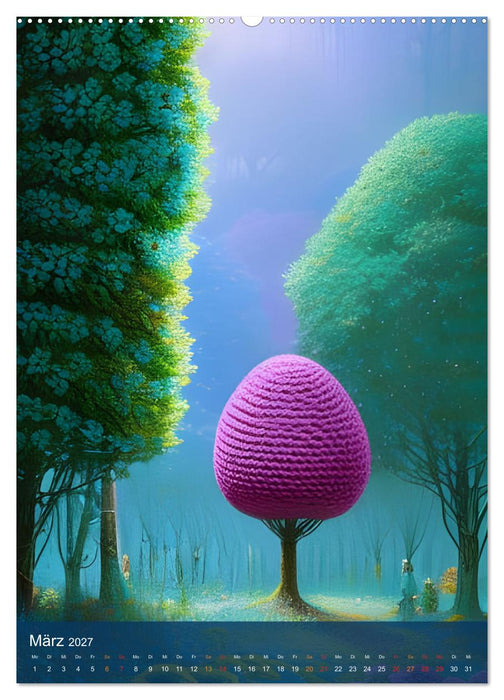 Botanische Häkelträume (CALVENDO Premium Wandkalender 2027)