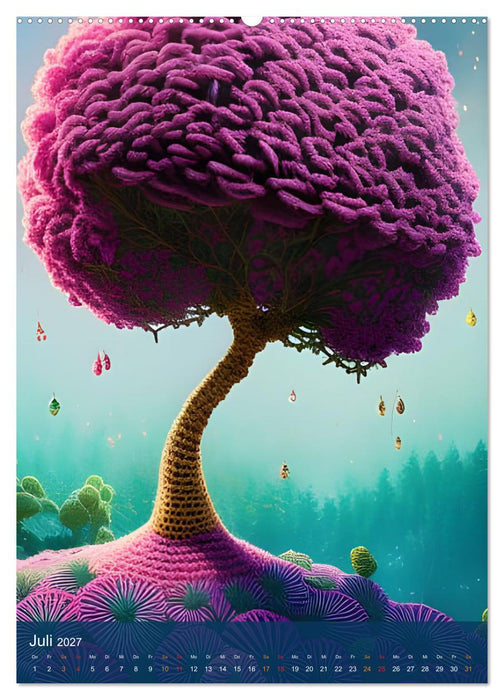 Botanische Häkelträume (CALVENDO Premium Wandkalender 2027)