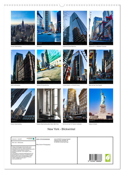 New York - Blickwinkel (CALVENDO Premium Wandkalender 2027)