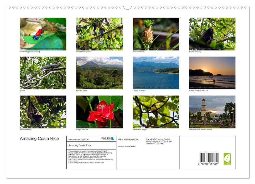 Amazing Costa Rica (CALVENDO Premium-Calendar 2027)