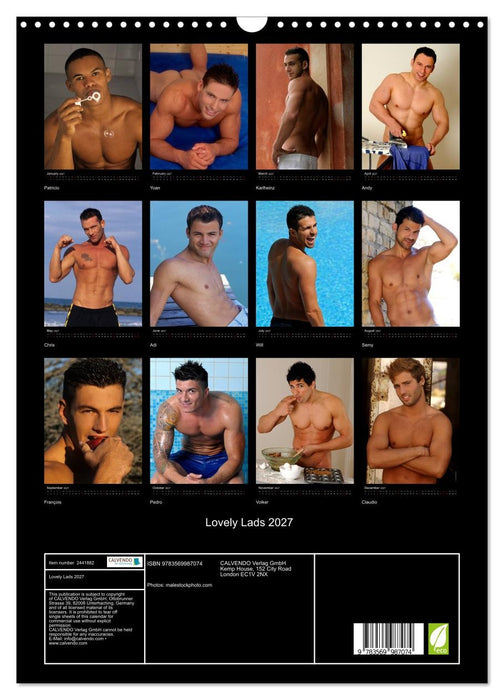 Lovely Lads 2027 (CALVENDO Monthly Calendar 2027)