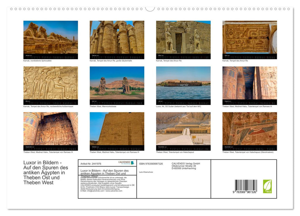 Luxor in Bildern - Auf den Spuren des antiken Ägypten in Theben Ost und Theben West (CALVENDO Premium Wandkalender 2027)