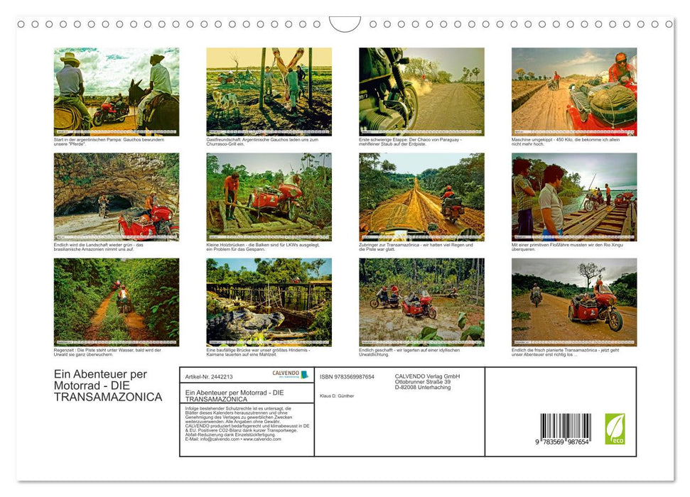 Ein Abenteuer per Motorrad - DIE TRANSAMAZONICA (CALVENDO Wandkalender 2027)