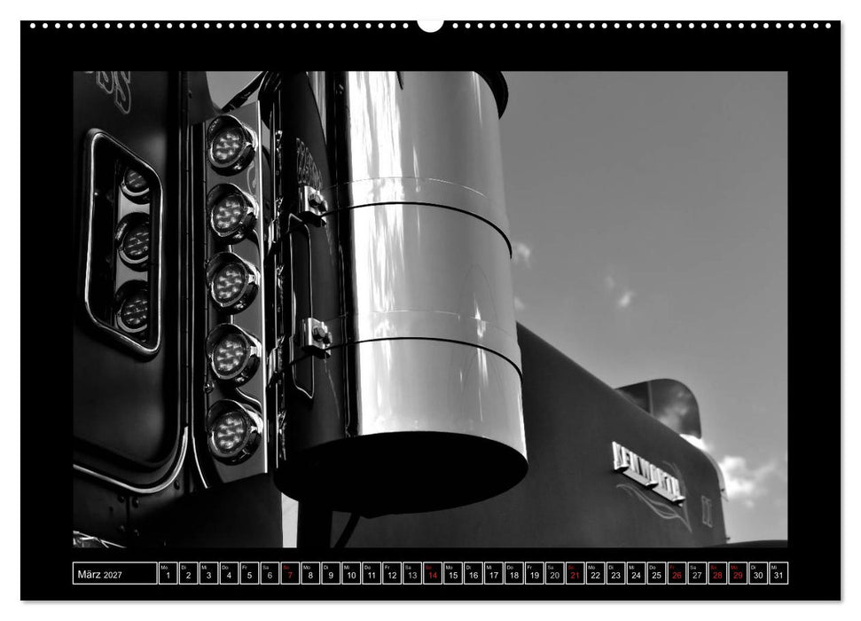 Kenworth W900A EXTHD - in schwarzweiß (CALVENDO Wandkalender 2027)